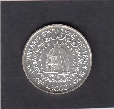 Beschrijving: 5.000 Lire UNIVERSITY PISA 